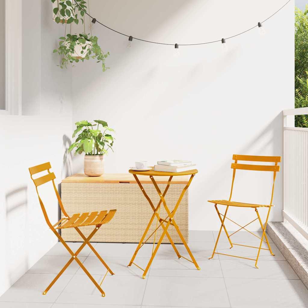 Silla de jardín plegable 2 uds. Metal