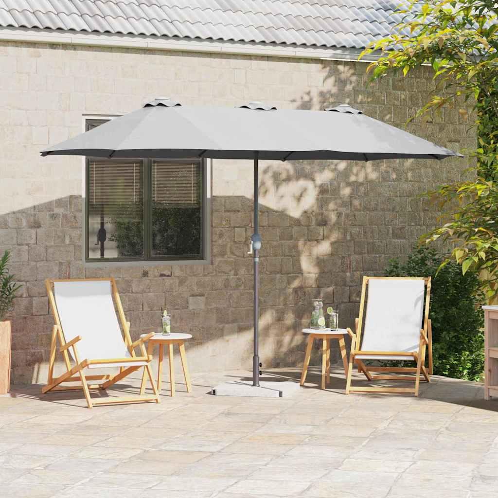 Sombrilla de jardín 370 x 197 x 239 cm Poliéster y Aluminio