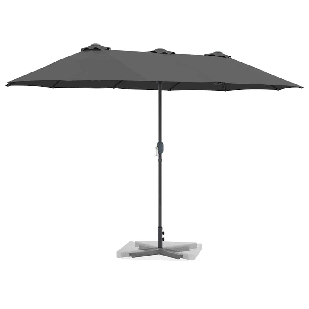 Sombrilla de jardín 370 x 197 x 239 cm Poliéster y Aluminio
