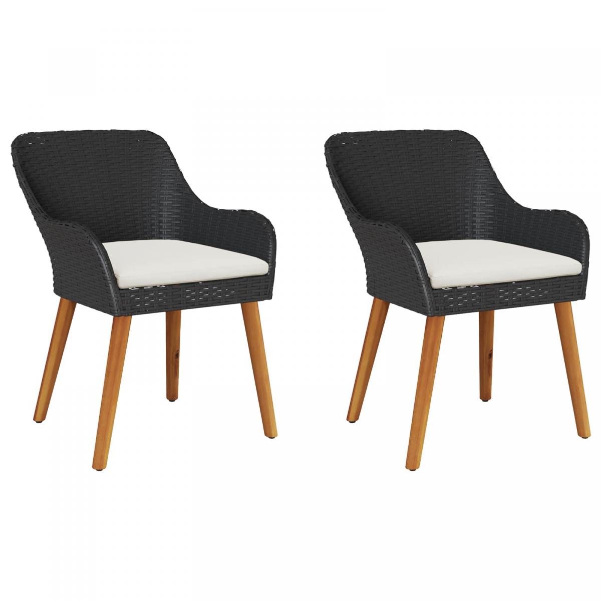 Silla de Jardín 2 uds. ratán sintético