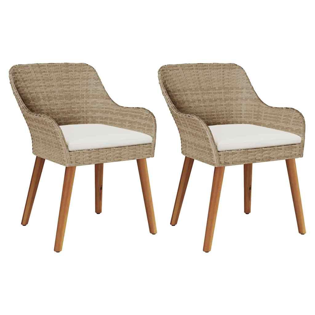 Silla de Jardín 2 uds. ratán sintético
