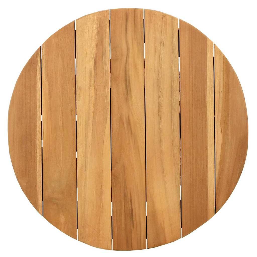 Mesa lateral Marrón Madera de teca maciza