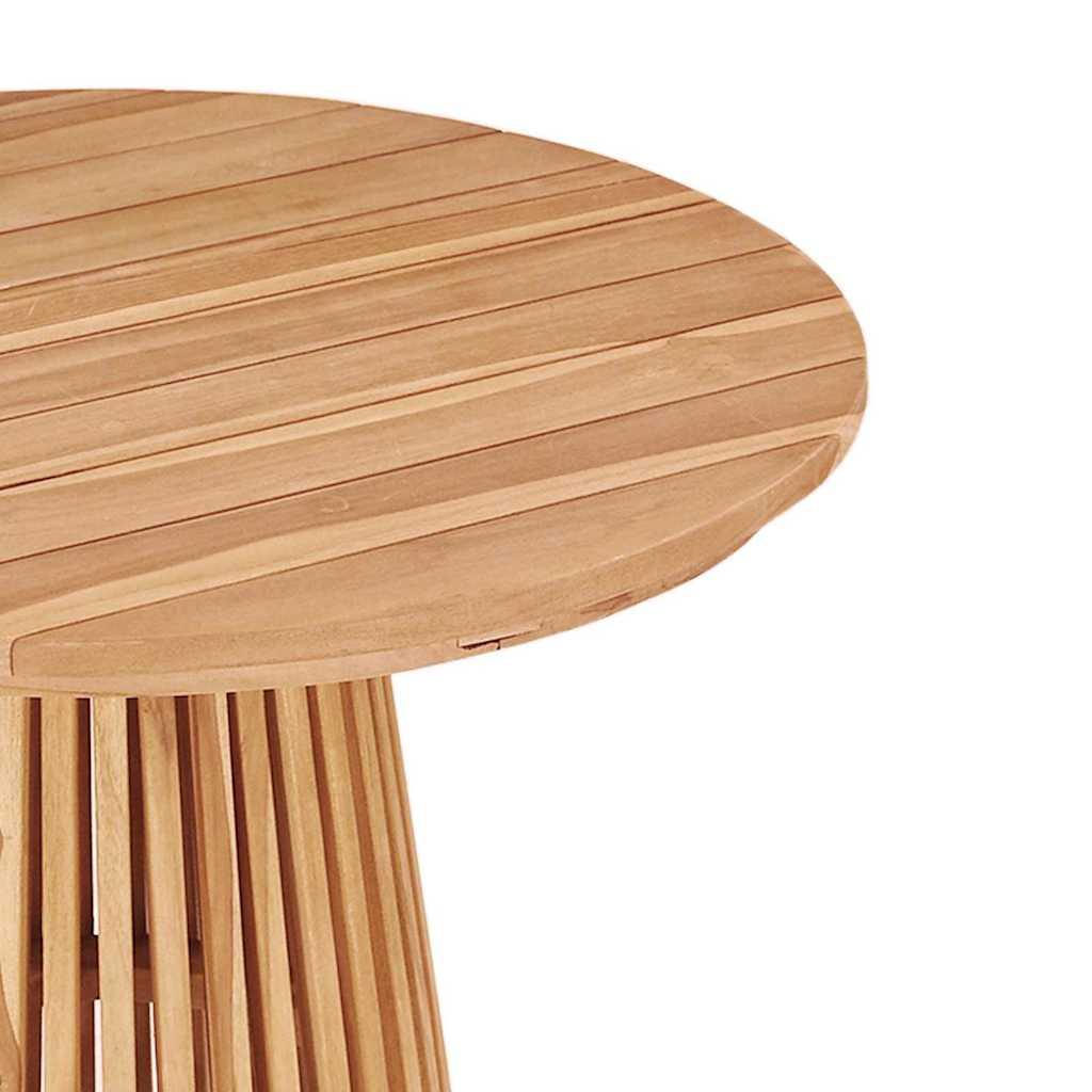 Mesa lateral Marrón Madera de teca maciza