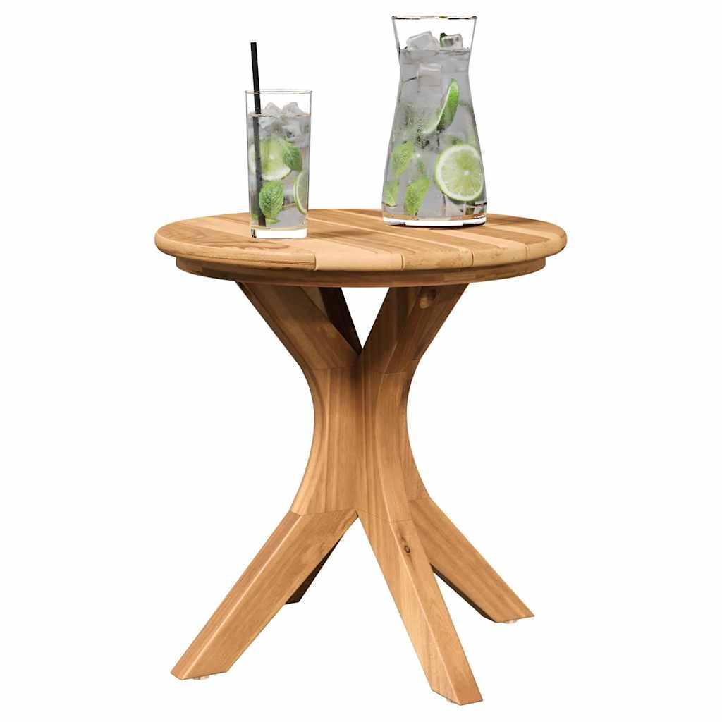 Mesa lateral Marrón Madera de teca maciza