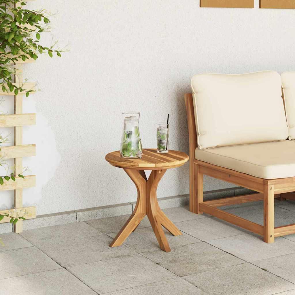 Mesa lateral Marrón Madera de teca maciza