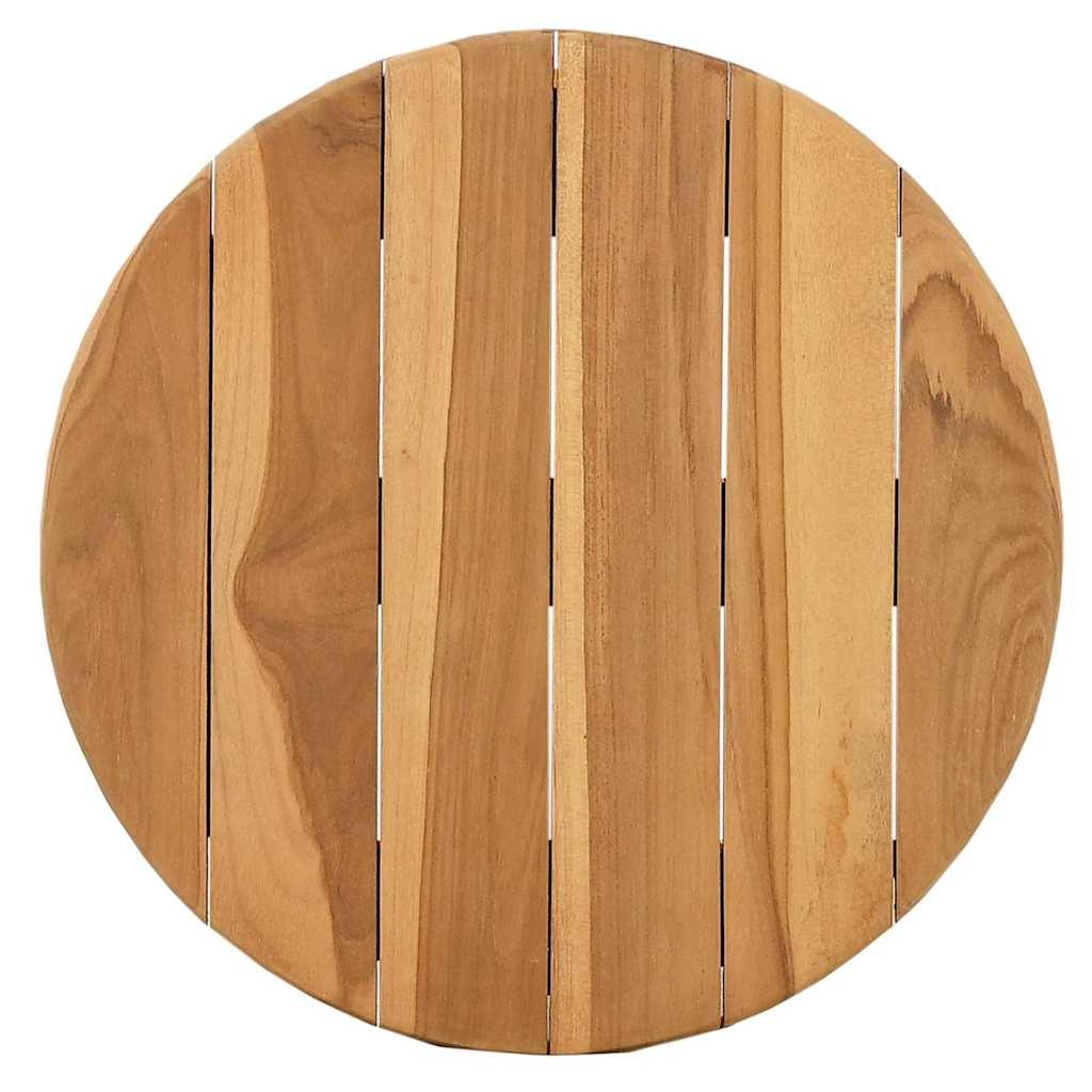 Mesa lateral Marrón Madera de teca maciza