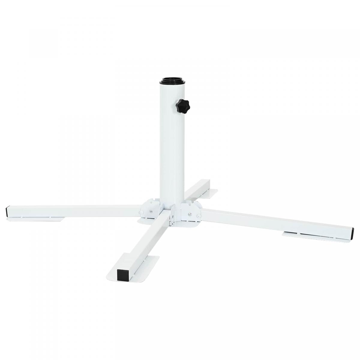Soporte para Parasol Blanco Acero