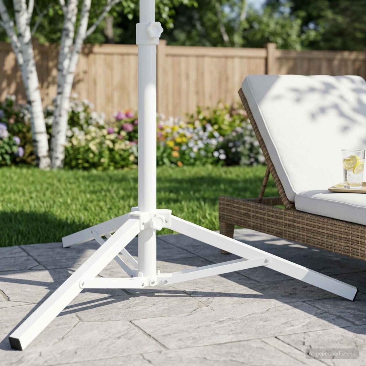 Soporte para Parasol Blanco Acero for 25-32 mm Pole