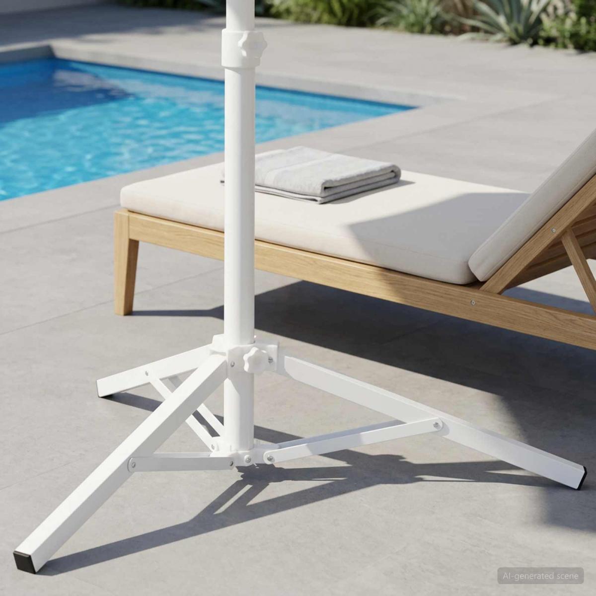 Soporte para Parasol Blanco Acero for 25-32 mm Pole