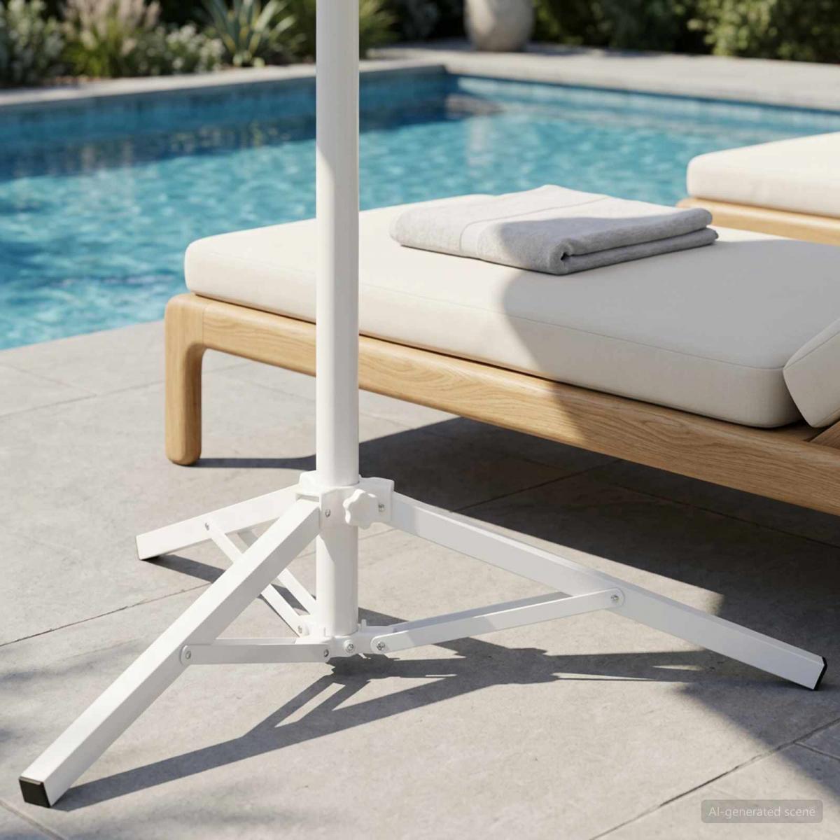 Soporte para Parasol Blanco Acero for 25-32 mm Pole