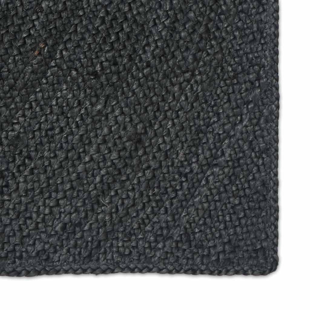 Alfombras de área Gris oscuro 120 x 120 cm yute