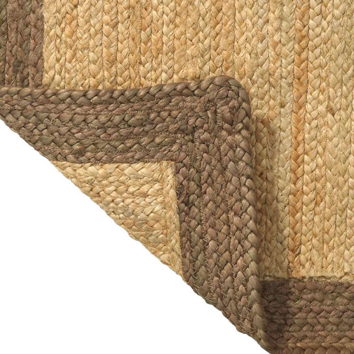 Alfombra de área Marrón Claro 60 x 200 cm yute