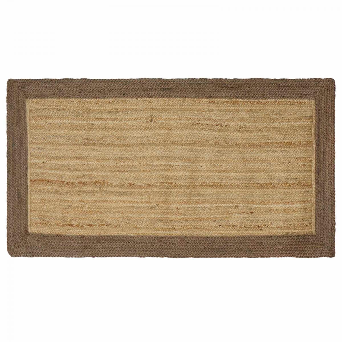 Alfombra de área Marrón Claro 80 x 150 cm yute