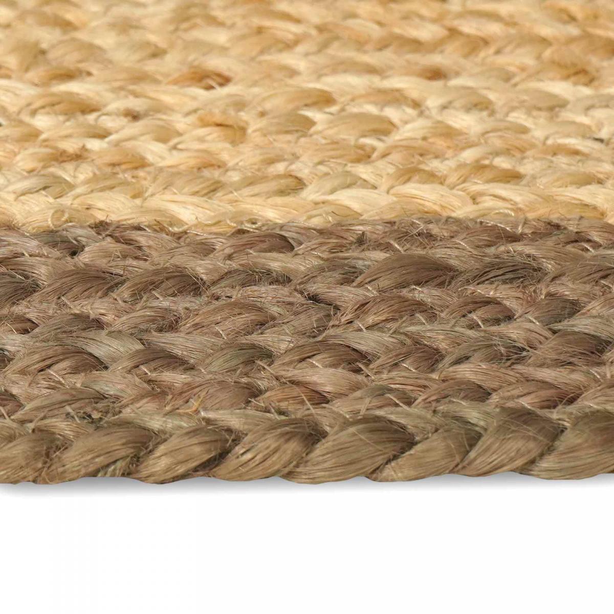 Alfombra de área Marrón Claro 120 x 120 cm yute