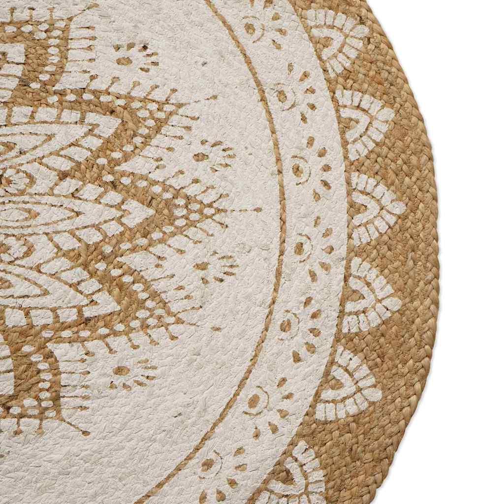 Alfombras de área Natural con estampado blanco