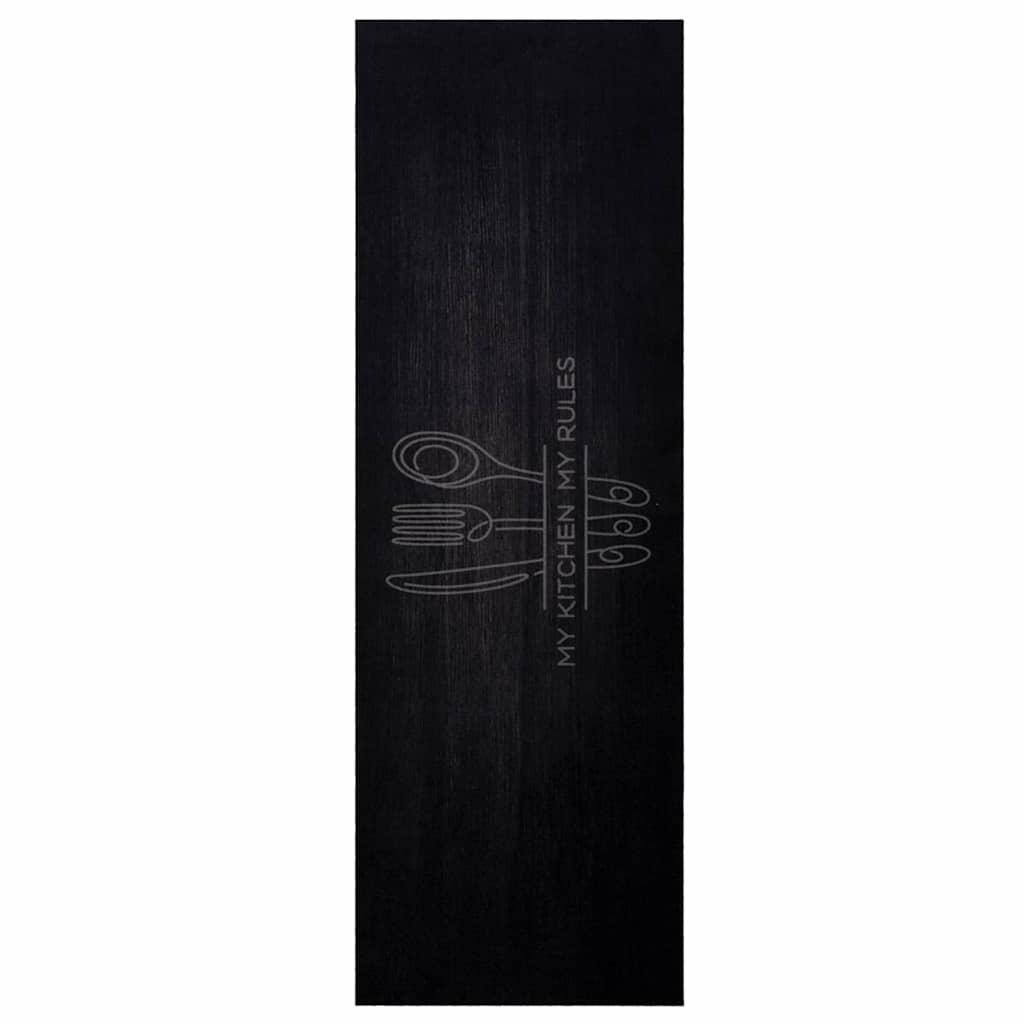 Alfombra de cocina Cubiertos Negro Terciopelo