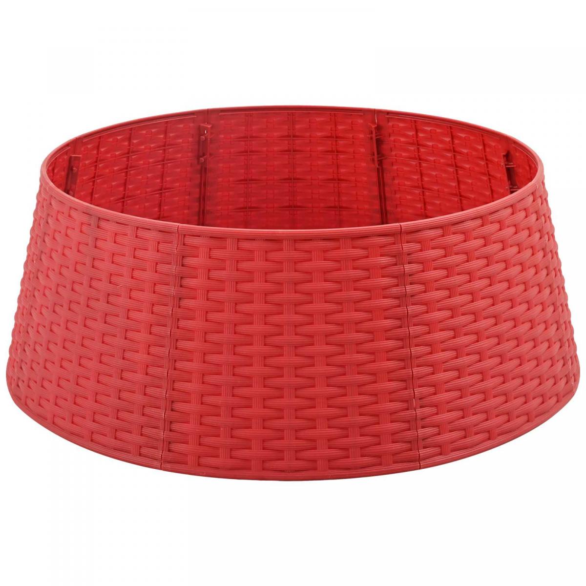 FaldadeárboldeNavidad Redondo Rojo Ø 65 x 23 cm Plástico
