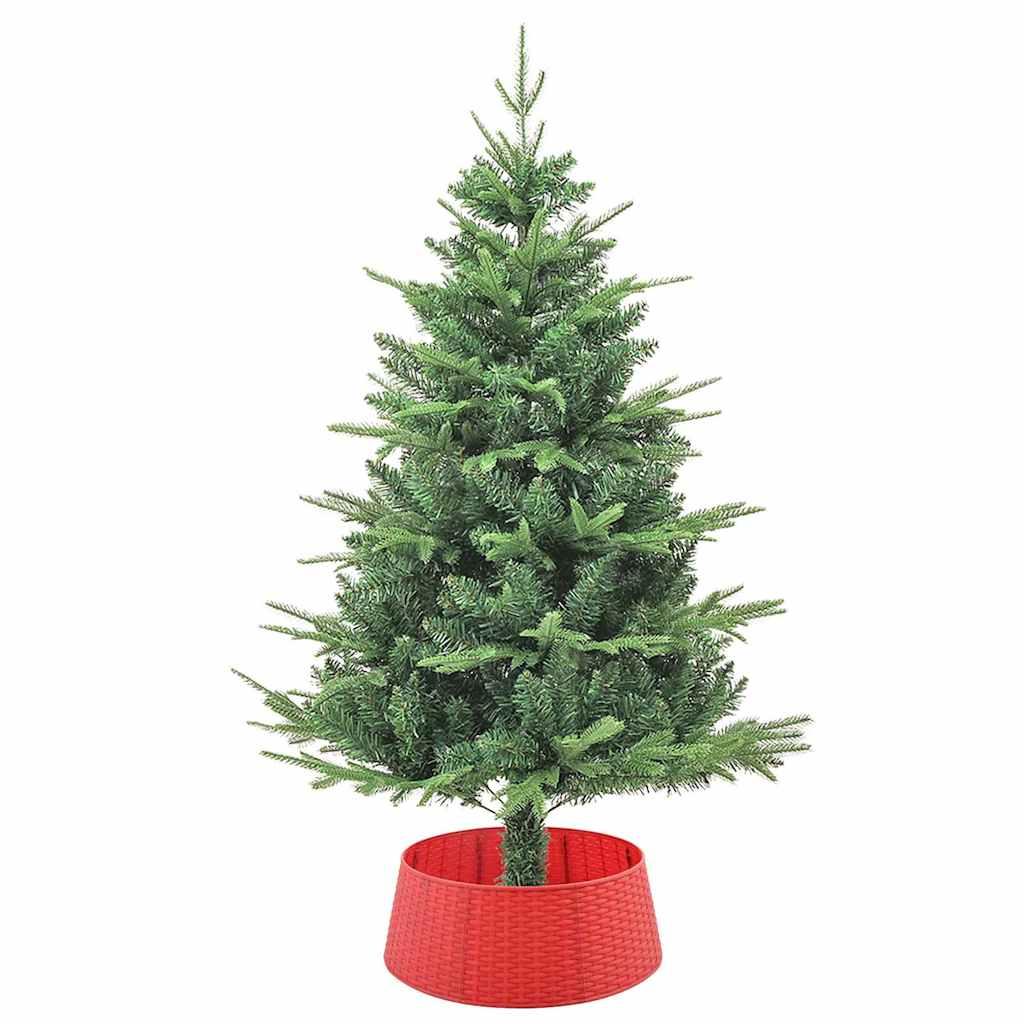 FaldadeárboldeNavidad Redondo Rojo Ø 65 x 23 cm Plástico