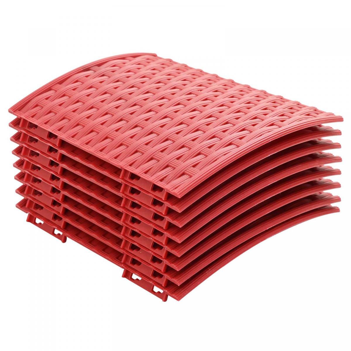 FaldadeárboldeNavidad Redondo Rojo Ø 65 x 23 cm Plástico