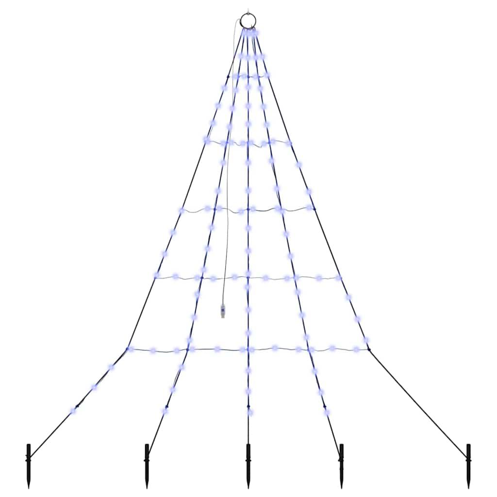 Árbol de Navidad LED con estacas de tierra Azul 182 cm Metal