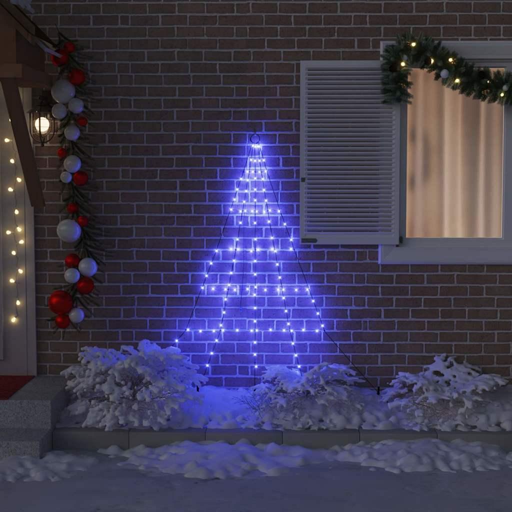Árbol de Navidad LED con estacas de tierra Azul 182 cm Metal