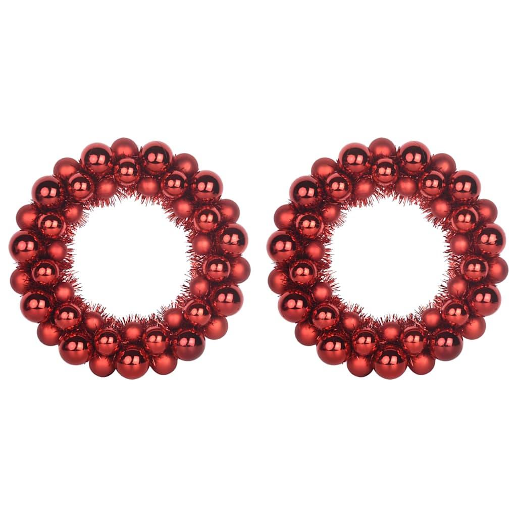 Coronas de Bolas de Navidad 2 uds. 33 x 33 x 7 cm