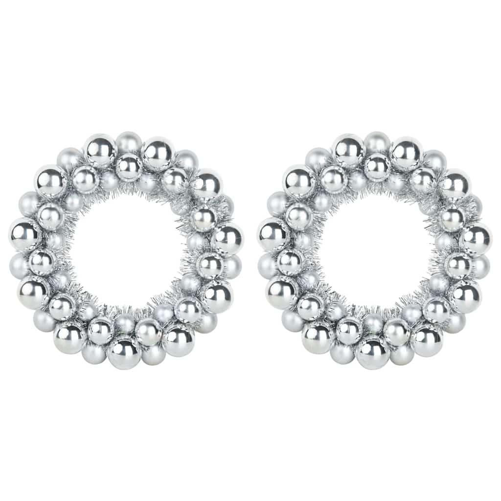 Coronas de Bolas de Navidad 2 uds. 33 x 33 x 7 cm