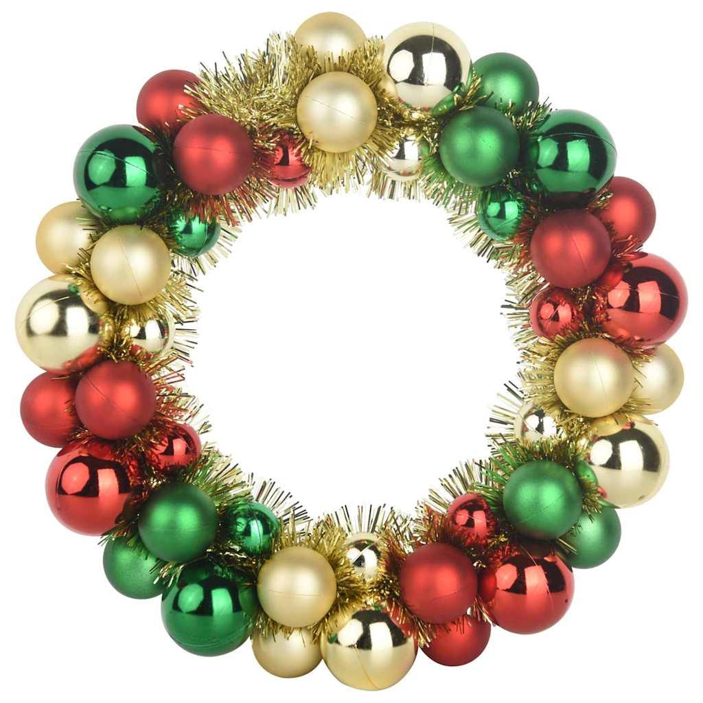Coronas de Bolas de Navidad 2 uds. 33 x 33 x 7 cm
