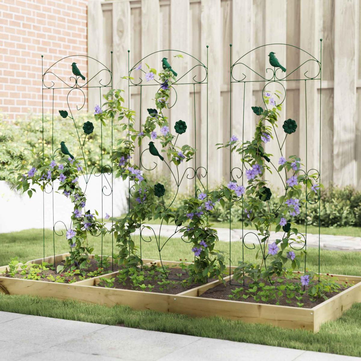 Valla de Jardín 3 uds. Acero