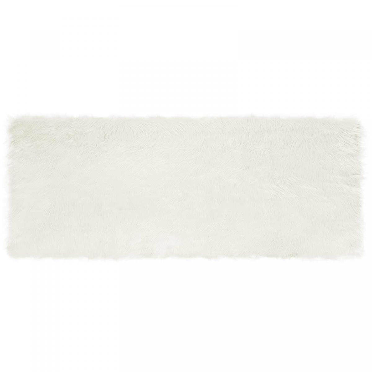 Alfombra de de oveja sintética TAFALLA Beige Ø 100 cm Poliéster