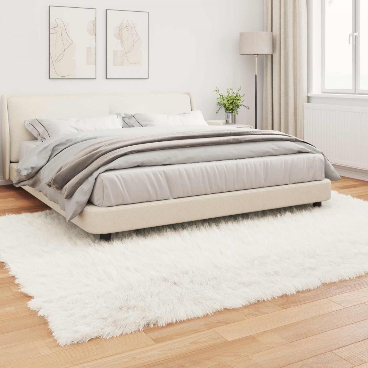 Alfombra de de oveja sintética TAFALLA Beige Ø 100 cm Poliéster
