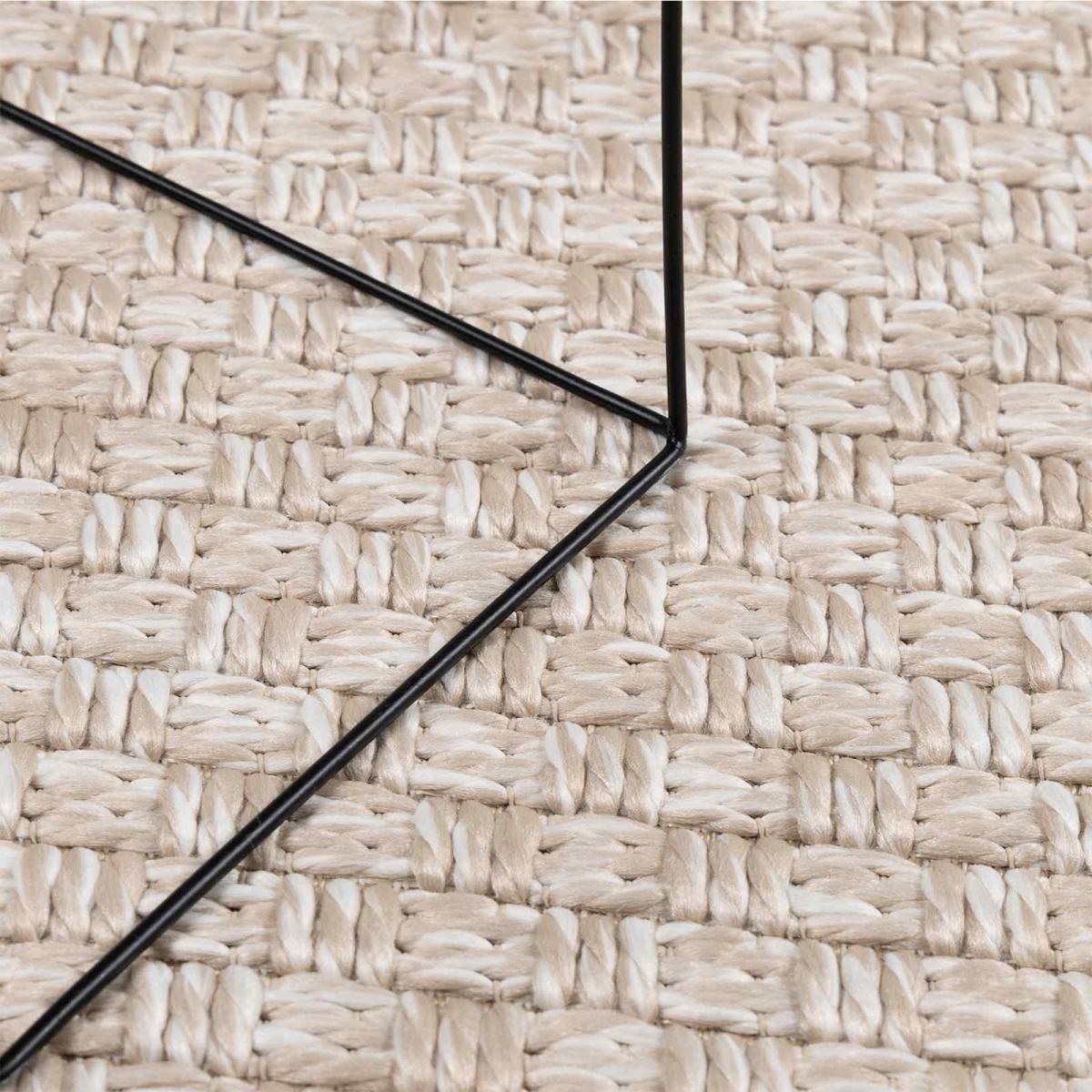 Alfombras de área Rectangular FARO Crema Poliéster