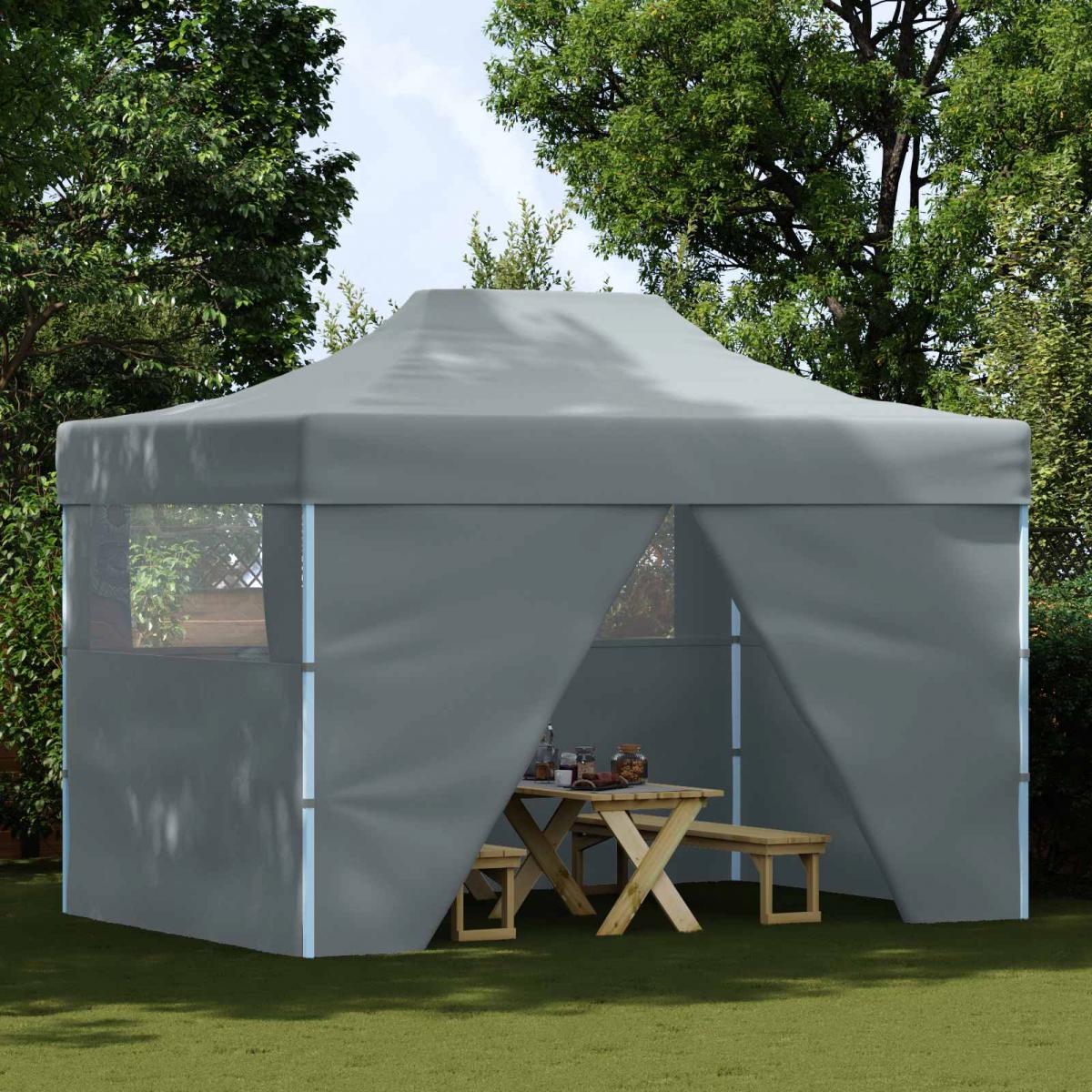 Carpa de Fiesta 200 x 200 x 315 cm Gris antracita Tela Oxford