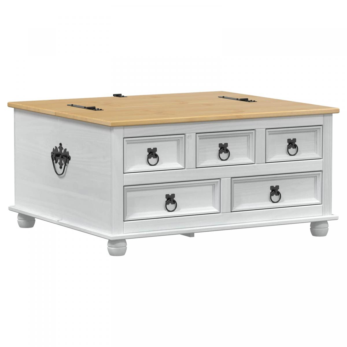 Caja de almacenamiento Madera de pino macizo