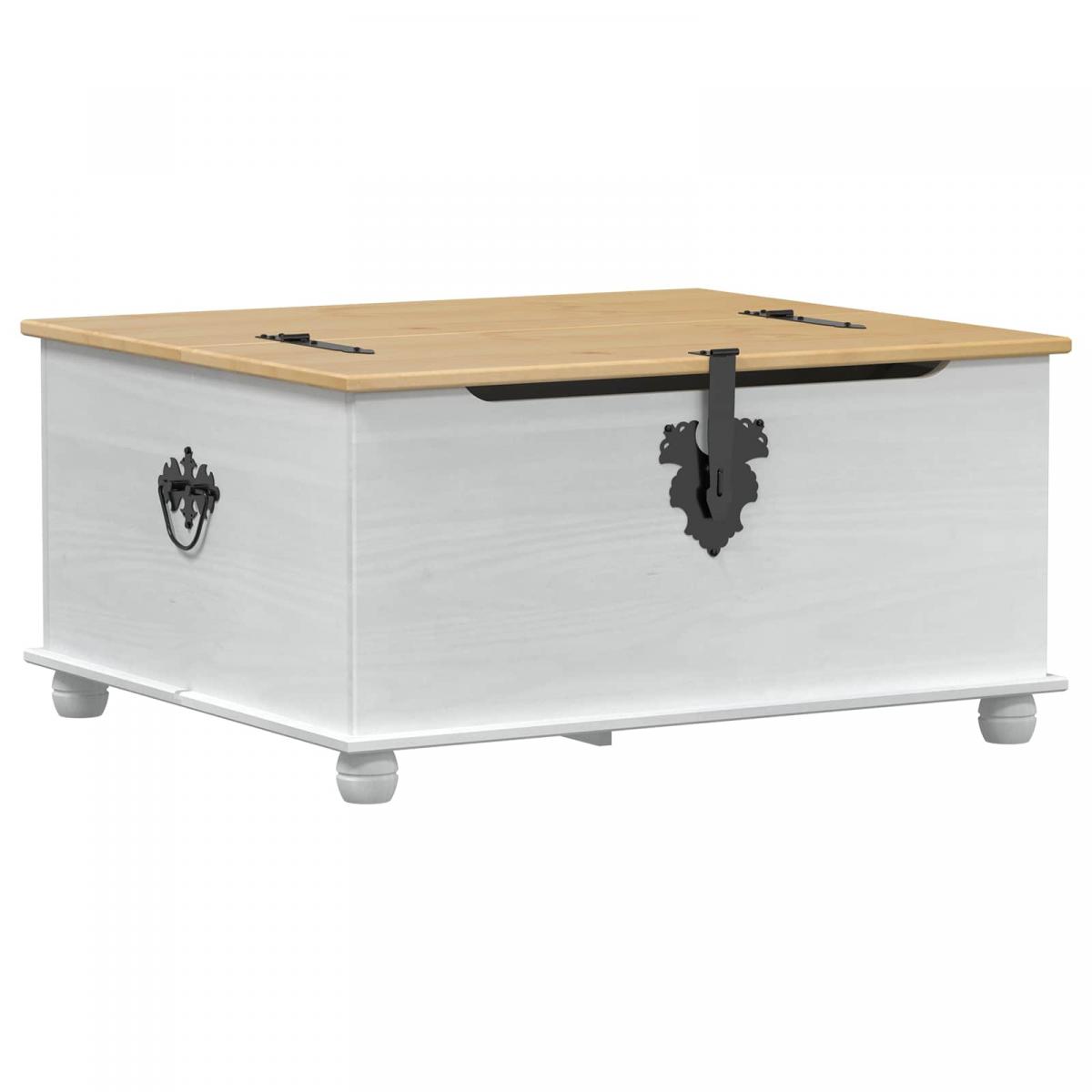 Caja de almacenamiento Madera de pino macizo