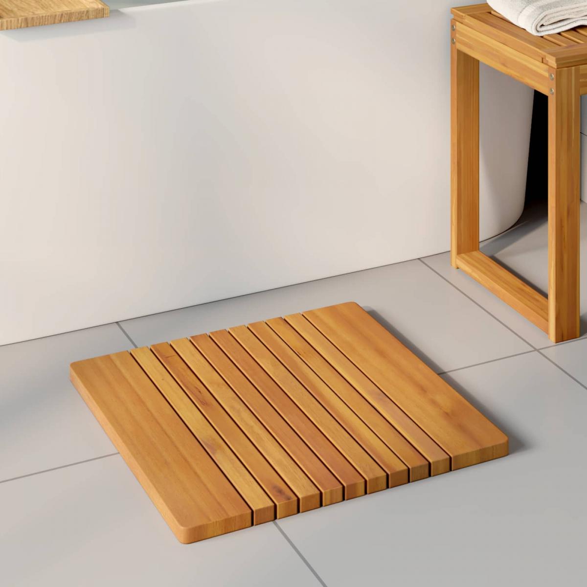 Alfombrilla de baño Natural Madera de Acacia Sólida