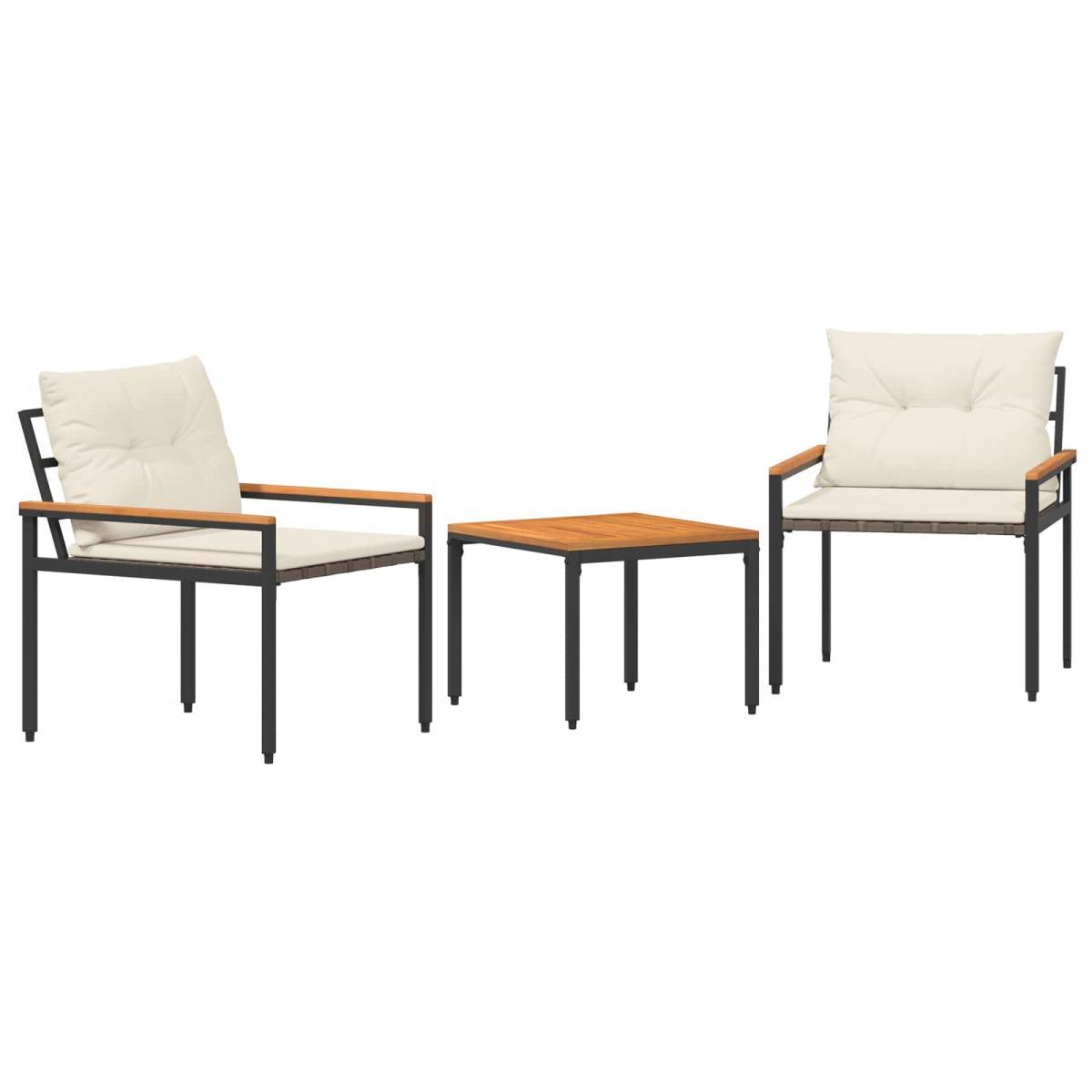 Juego de muebles de exterior 3 uds