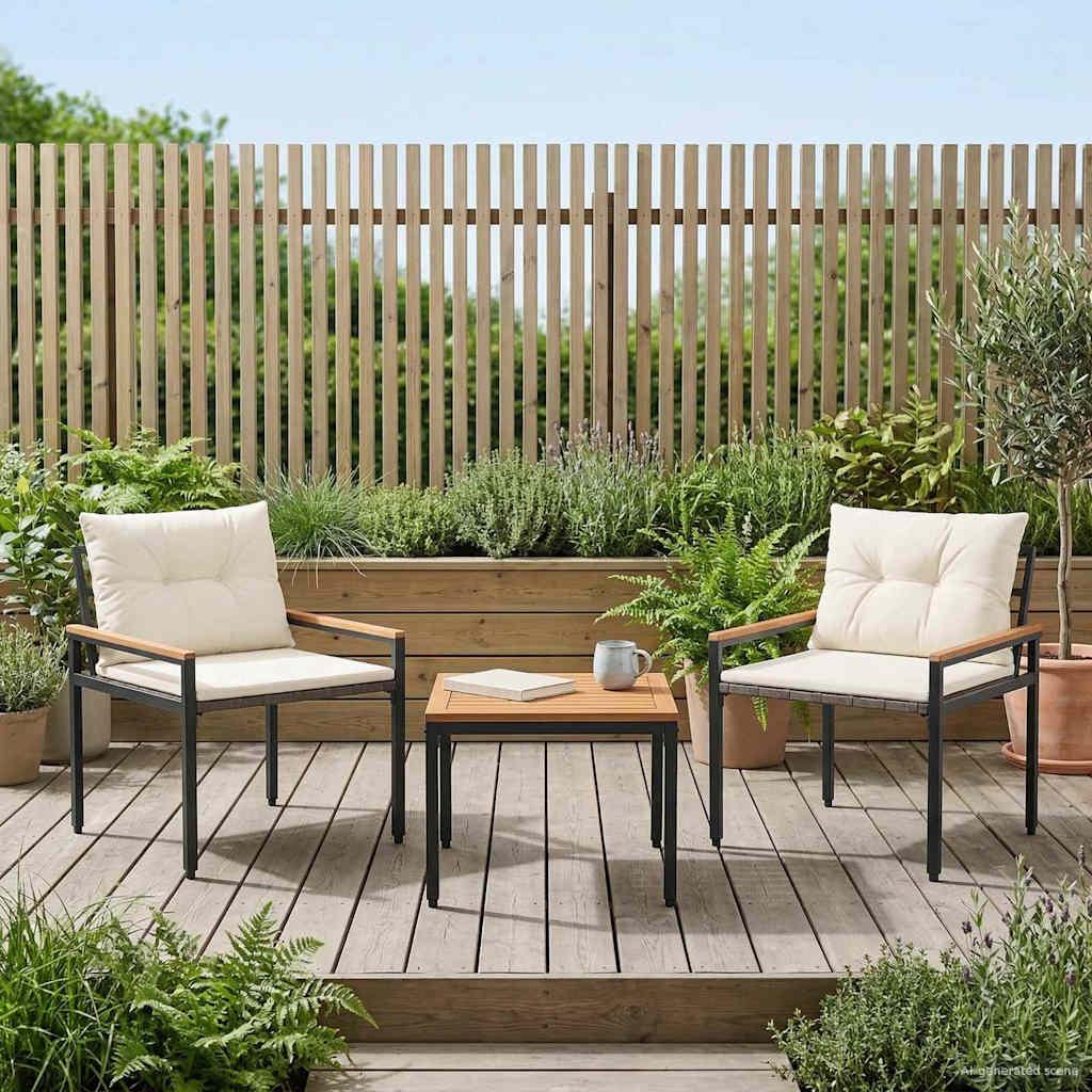 Juego de muebles de exterior 3 uds