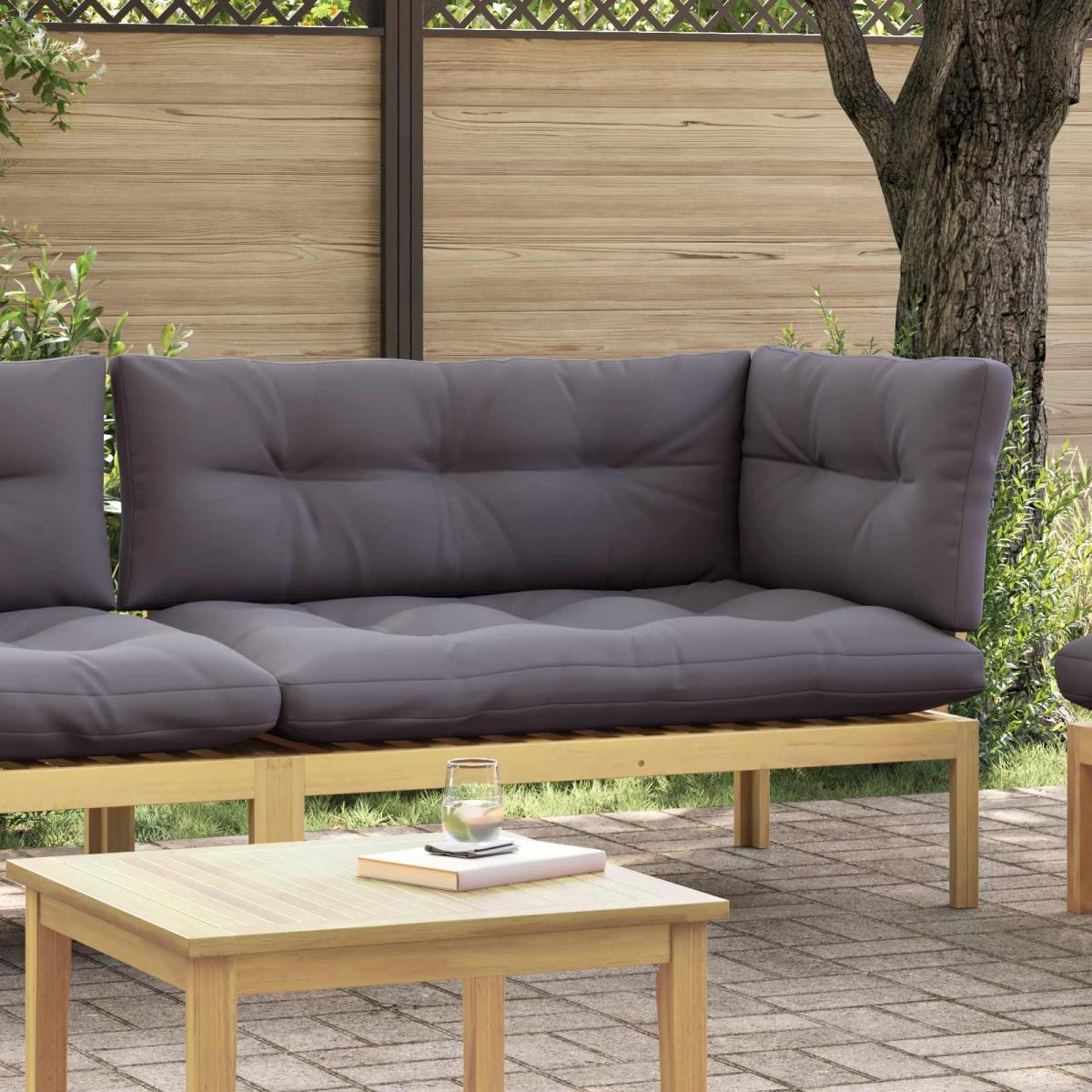 Unidad Sofá Esquinero Acacia Claro y Gris Oscuro