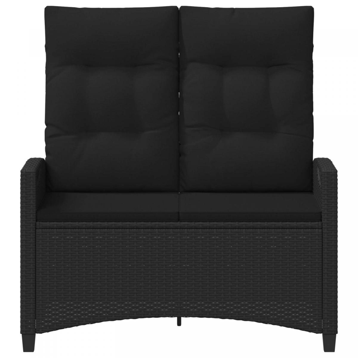 Banco de jardín Negro 105 x 60 x 112 cm Acero y Poliéster