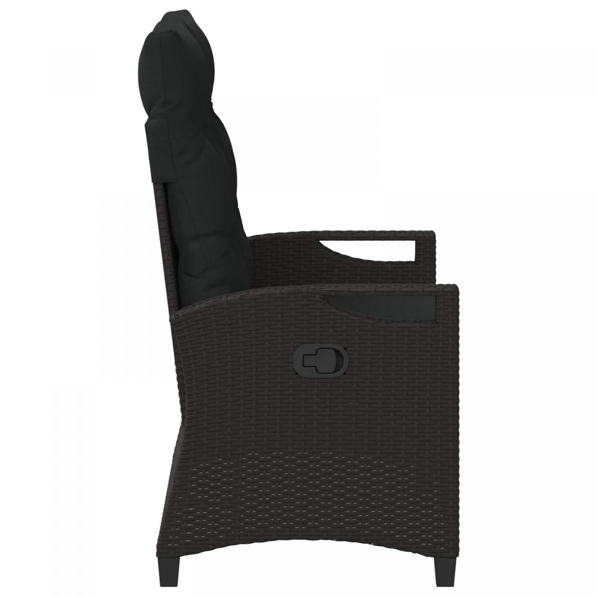 Banco de jardín Negro 105 x 60 x 112 cm Acero y Poliéster