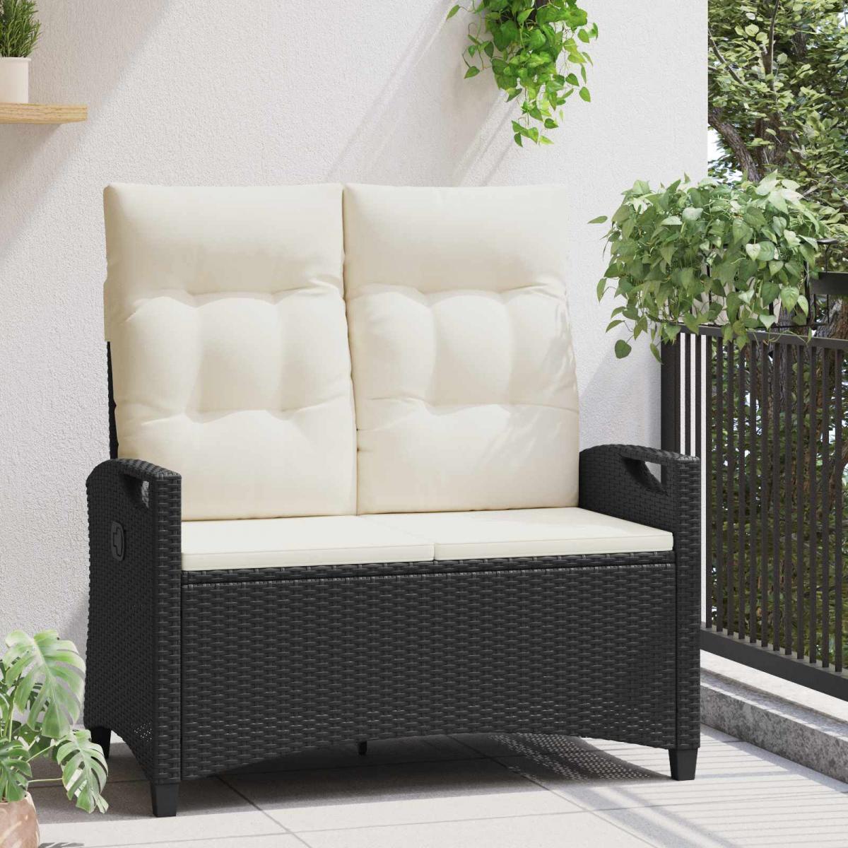 Banco de jardín con almohada y 105 x 60 x 112 cm