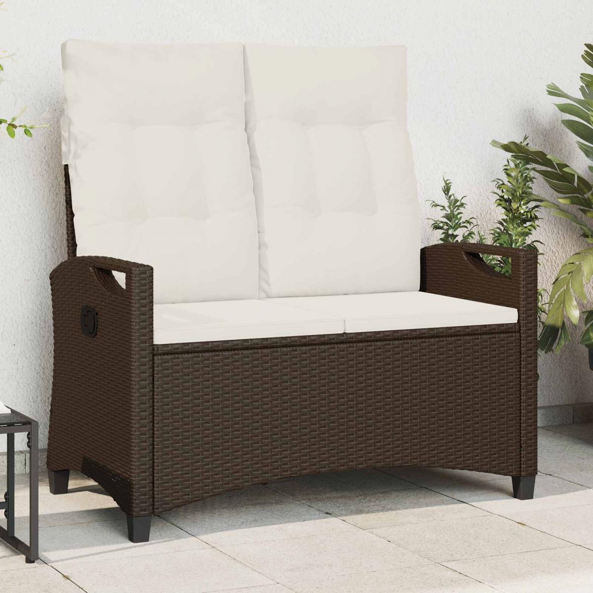 Banco de jardín con almohada y 105 x 60 x 112 cm