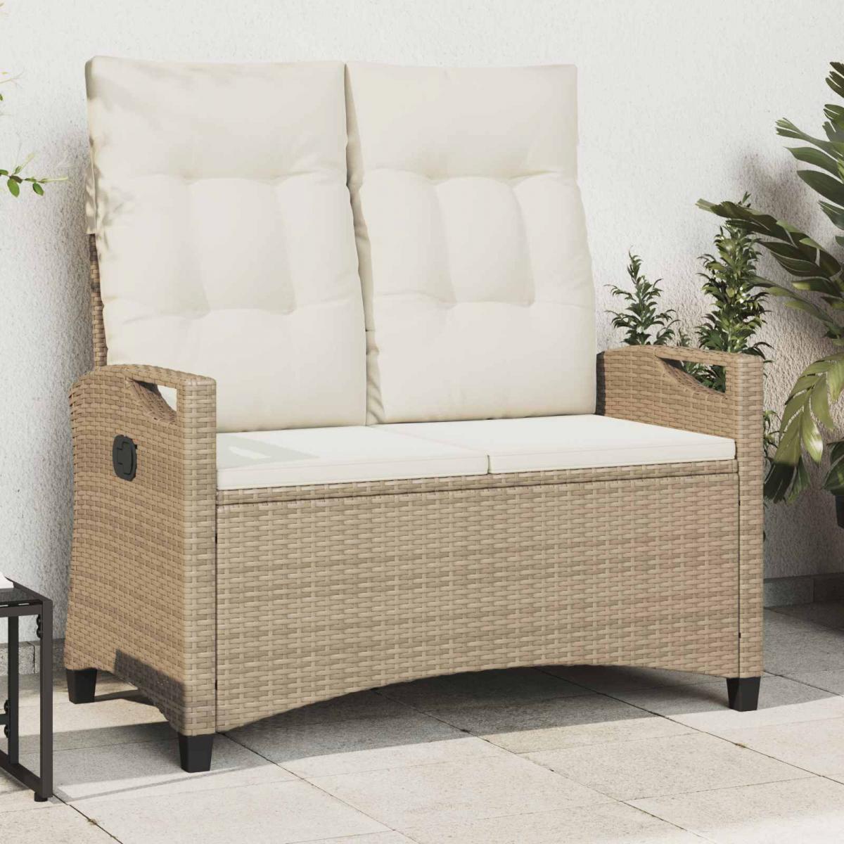 Banco de jardín con almohada y 105 x 60 x 112 cm