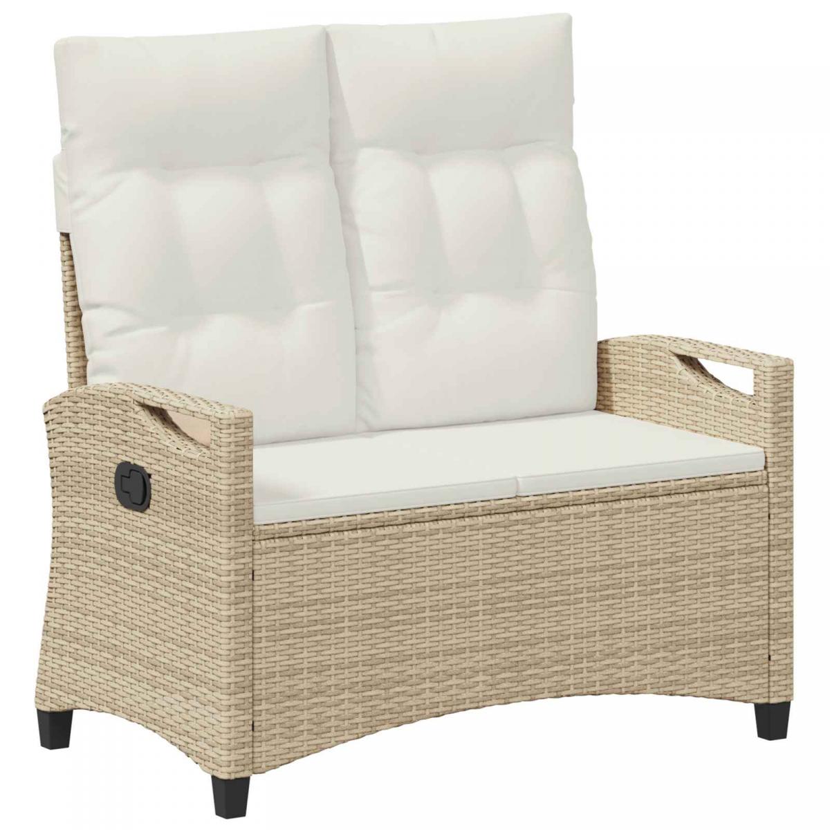 Banco de jardín con almohada y 105 x 60 x 112 cm