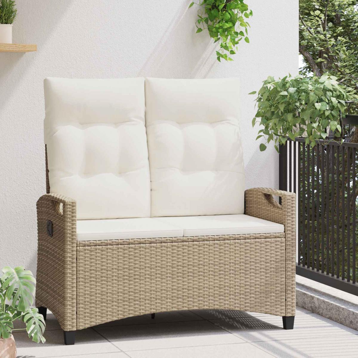 Banco de jardín con almohada y 105 x 60 x 112 cm
