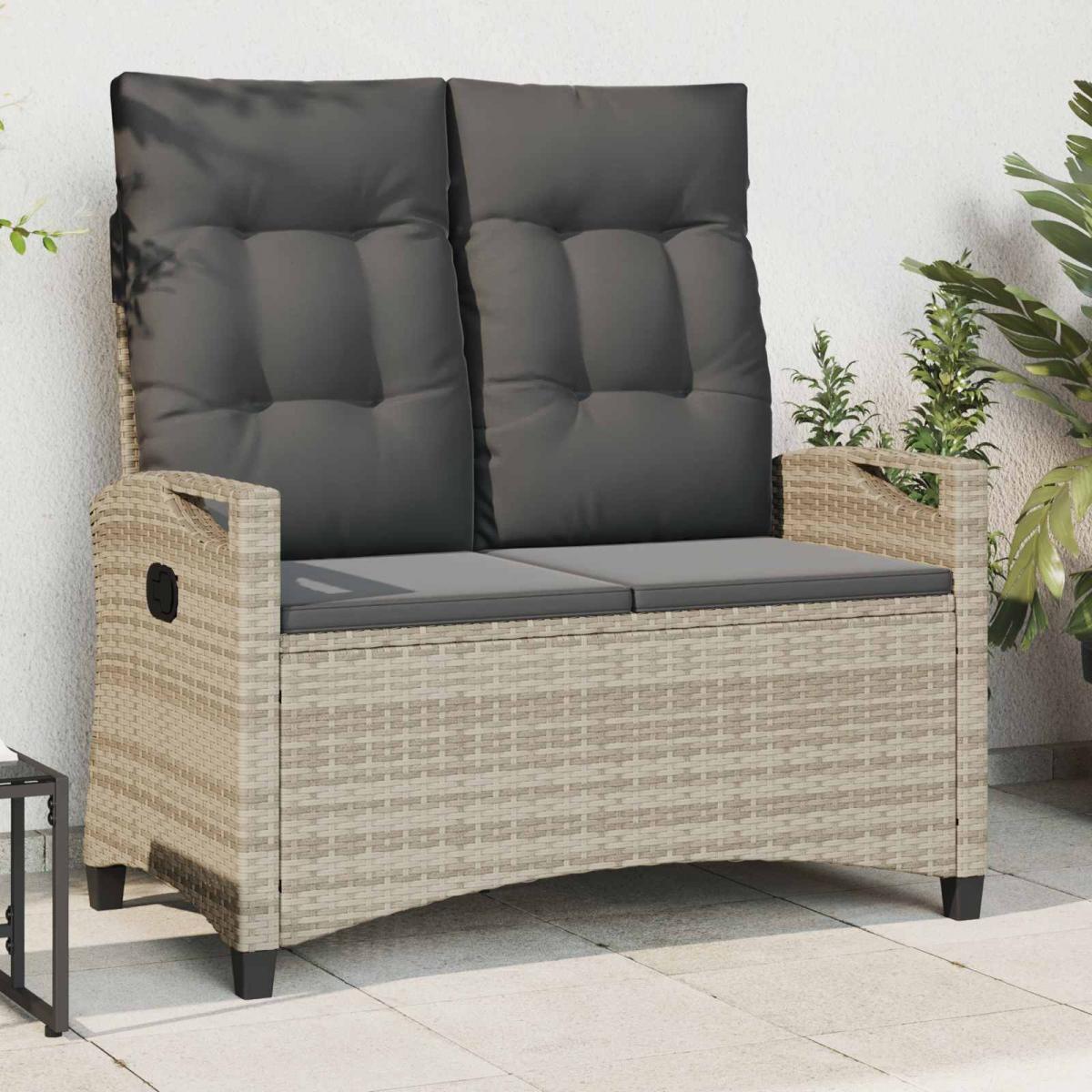 Banco de jardín con almohada 105 x 60 x 112 cm acero
