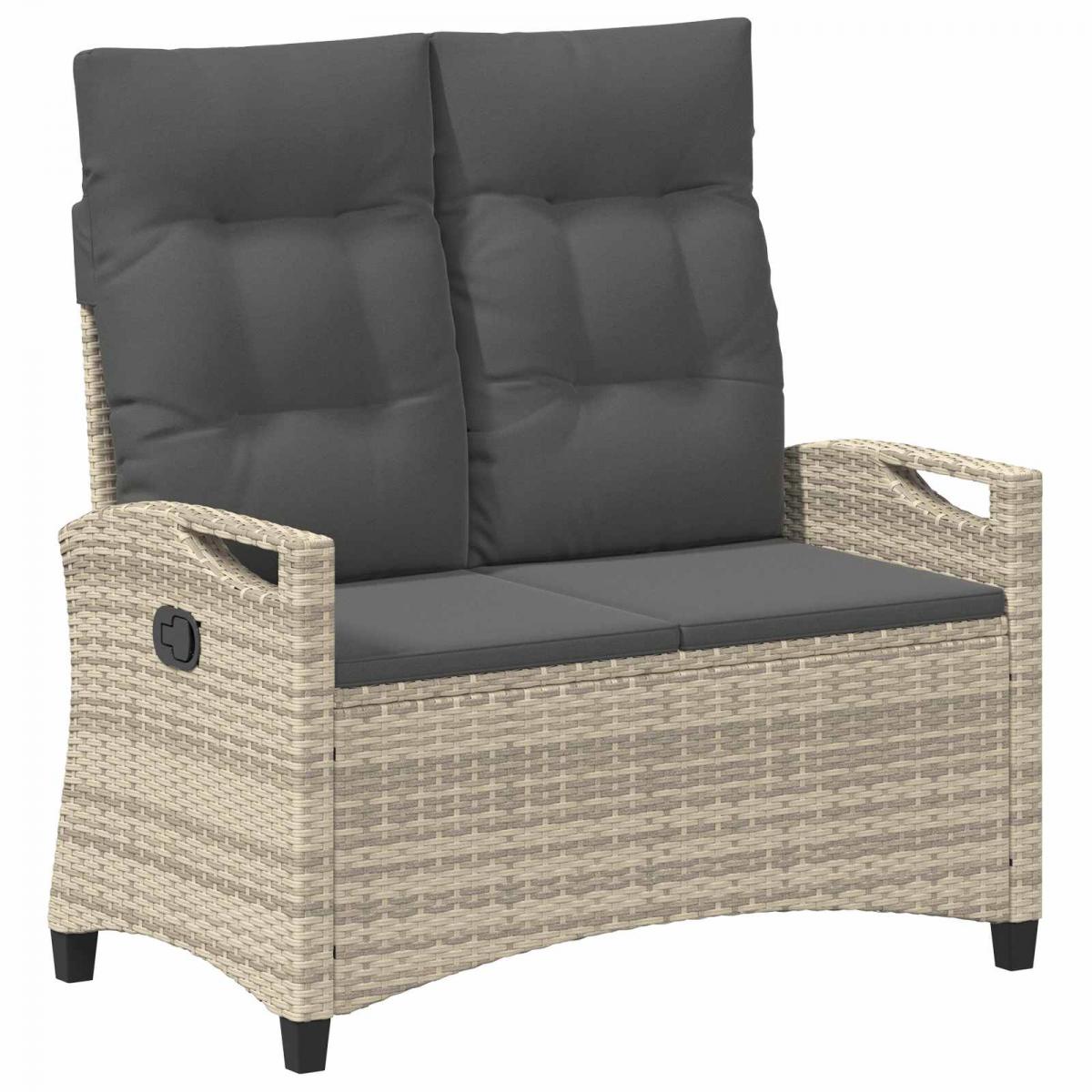 Banco de jardín con almohada 105 x 60 x 112 cm acero