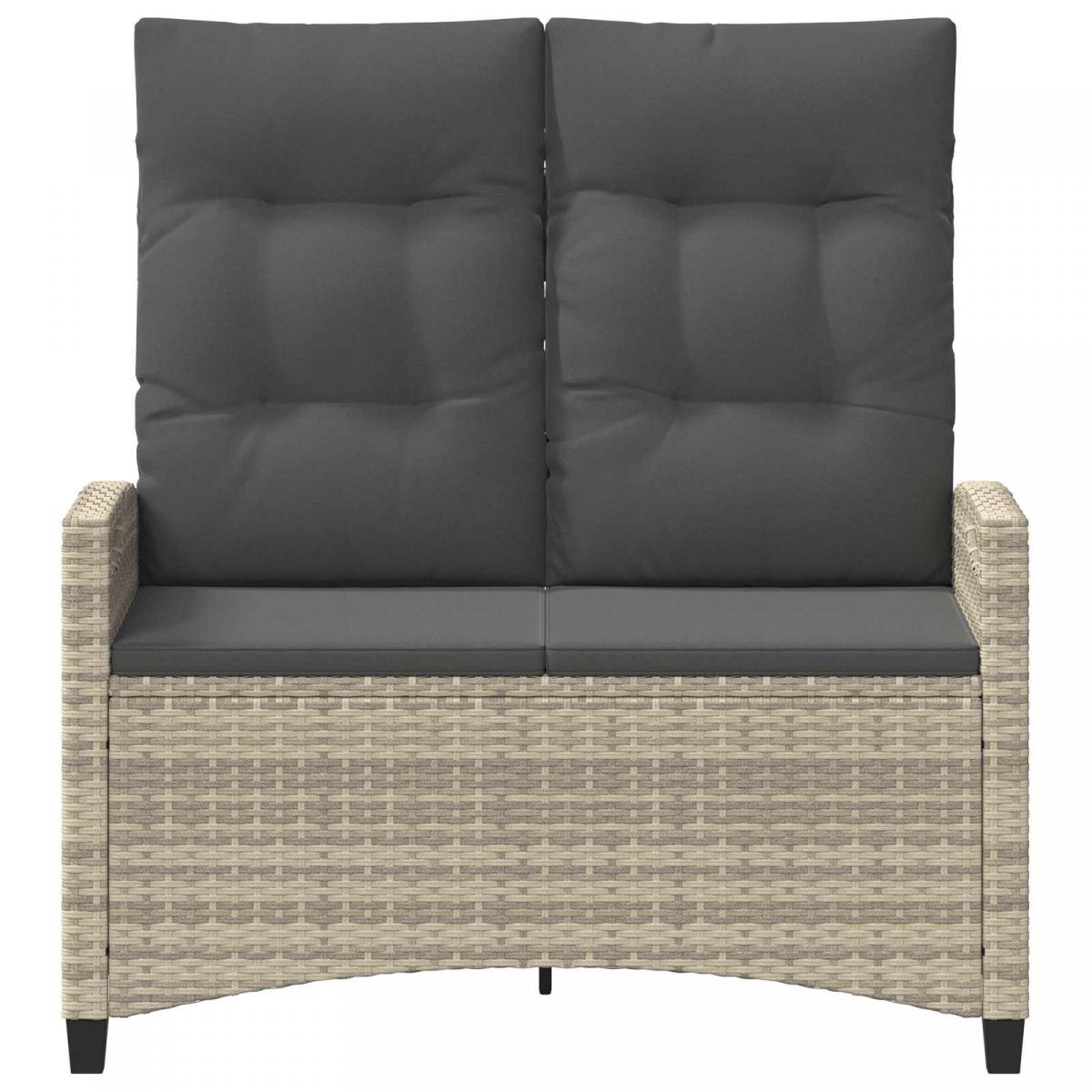 Banco de jardín con almohada 105 x 60 x 112 cm acero