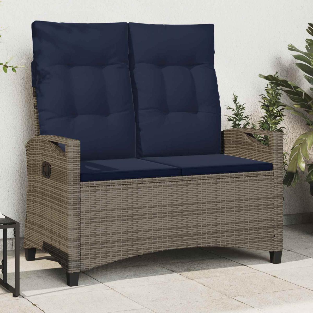 Banco de jardín con almohada 105 x 60 x 112 cm acero
